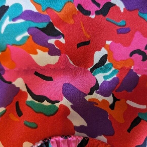 Phoebe Couture Floral Ruffled Belted Strapless Cocktail Midi Dress Size 12 - Picture 6 of 10